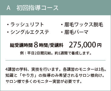 A初回指導コース